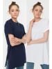 trendyol 2er-Set: Shirts in Weiß/ Dunkelblau