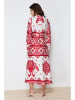 trendyol Kleid in Rot/ Weiß