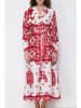 trendyol Kleid in Rot/ Weiß