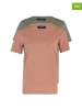 trendyol 2er-Set: Shirts in Altrosa/ Oliv