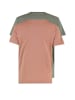 trendyol 2er-Set: Shirts in Altrosa/ Oliv