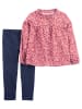 carter's 2tlg. Outfit in Rosa/ Dunkelblau/ Pink