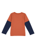 lamino Longsleeve in Orange/ Dunkelblau