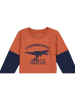 lamino Longsleeve in Orange/ Dunkelblau