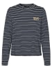 Vero Moda Longsleeve in Dunkelblau/ Weiß
