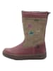 El Naturalista Leder-Winterstiefel in Beige/ Altrosa