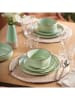 Brandt 4er-Set: Speiseteller in Grün - Ø 26 cm