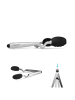 Dreamfarm Küchenzange ''Clongs'' in Silber/ Schwarz - (L)25 cm