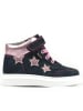 Richter Shoes Leder-Sneakers "Alessa" in Dunkelblau/ Rosa