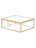 Homla Schmuckkästchen "Grazia" in Transparent/ Gold - (B)13 x (H)5 x (T)11 cm