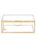 Homla Schmuckkästchen "Grazia" in Transparent/ Gold - (B)13 x (H)5 x (T)11 cm