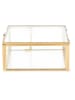 Homla Schmuckkästchen "Grazia" in Transparent/ Gold - (B)13 x (H)5 x (T)11 cm