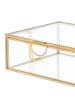 Homla Schmuckkästchen "Grazia" in Transparent/ Gold - (B)13 x (H)5 x (T)11 cm