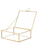 Homla Schmuckkästchen "Grazia" in Transparent/ Gold - (B)13 x (H)5 x (T)11 cm