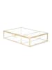 Homla Schmuckkästchen "Grazia" in Transparent/ Gold - (B)23 x (H)8 x (T)15 cm