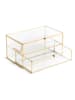 Homla Sieradenkast "Grazia" kleurloos/goudkleurig - (B)21 x (H)12 x (D)10 cm