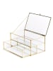 Homla Sieradenkast "Grazia" kleurloos/goudkleurig - (B)21 x (H)12 x (D)10 cm