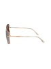 Jimmy Choo Damen-Sonnenbrille in Gold/ Schwarz