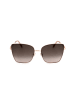 Jimmy Choo Damskie okulary przeciwsłoneczne w kolorze złoto-ciemnobrązowym