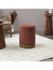 Ethnical Life Pouf "Scott" in Orange - (H)40 x Ø 30 cm