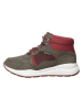 Timberland Leder-Boots "Boroughs" in Khaki/ Rot