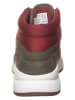 Timberland Leder-Boots "Boroughs" in Khaki/ Rot