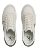 CALVIN KLEIN JEANS Leder-Sneakers in Creme/ Schwarz