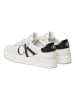 CALVIN KLEIN JEANS Leder-Sneakers in Creme/ Schwarz