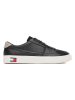 Tommy Hilfiger Shoes Leder-Sneakers in Schwarz/ Weiß