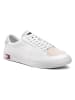 Tommy Hilfiger Shoes Leder-Sneakers in Weiß/ Beige