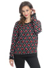 Pussy Deluxe Sweatshirt "Mixed Dotties" in Schwarz/ Rot/ Weiß