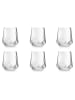 Trendy Kitchen by EXCÉLSA 6-delige set: waterglazen "Diamente" transparant - 400 ml