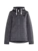 Schmuddelwedda Strickfleecejacke in Anthrazit