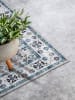 Elle Decoration Kurzflor-Teppich "Saveh" in Blau/ Creme