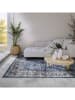 freundin HOME COLLECTION Kurzflor-Teppich "Asya" in Dunkelblau/ Creme