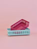 Rice 2-delige set: dienbladen roze/mintgroen - (L)34,5 cm