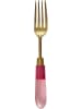 Rice Vork goudkleurig/roze - (L)21,8 cm