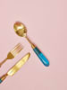 Rice Löffel in Gold/ Blau - (L)20 cm