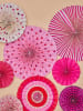 Rice 8er-Set: Papierfächer in Rosa/ Lila/ Weiß