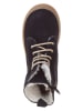 POM POM Leren winterboots donkerblauw