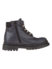 POM POM Leder-Winterboots in Dunkelblau