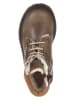 POM POM Leder-Winterboots in Khaki