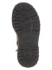 POM POM Leder-Winterboots in Khaki