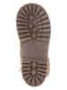 POM POM Leder-Winterboots in Hellbraun