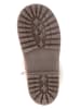 POM POM Leder-Winterboots in Hellbraun