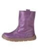POM POM Leder-Winterboots in Violett