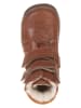 POM POM Leder-Winterboots in Hellbraun