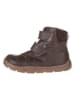 POM POM Leder-Winterboots in Braun