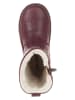 POM POM Leder-Winterstiefel in Bordeaux