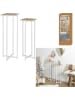 THE HOME DECO FACTORY 2er-Set: Beistelltische in Hellbraun/ Weiß